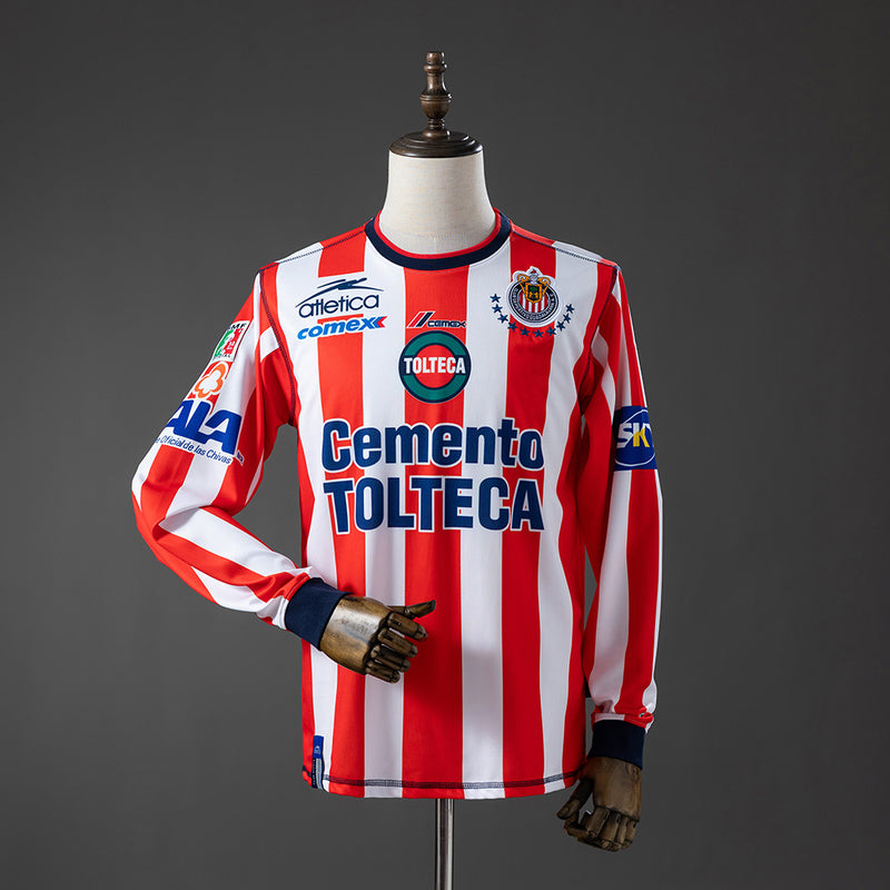 Retro Chivas Home Jersey 2002-2003 Long Sleeves Football Kit Soccer Shirt