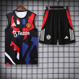 Man United Vest Set Training Tracksuits 25/26 Football Kit Soccer Jersey