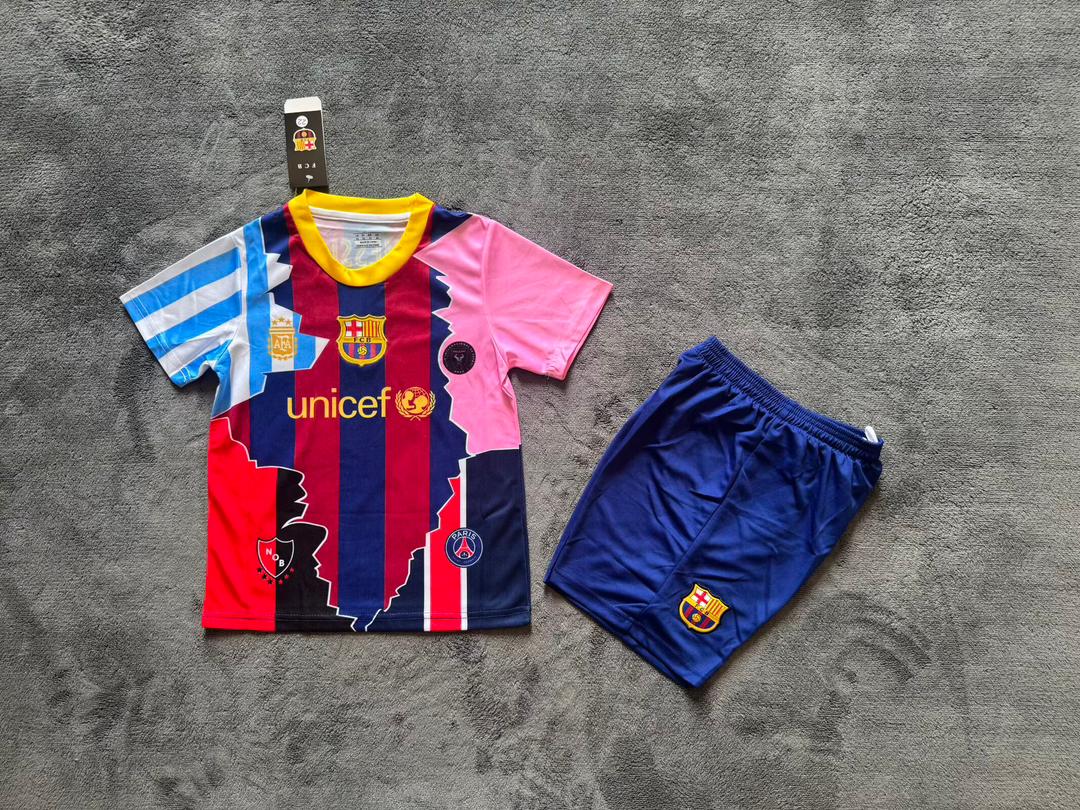Kids Messi Jersey All Club Team 25/26 Football Kit Soccer Jersey - PalmSportss