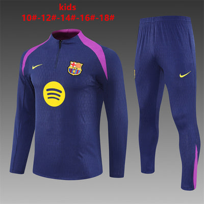 Kids Barcelona Training Tracksuits 25/26 Football Kit Soccer Jersey