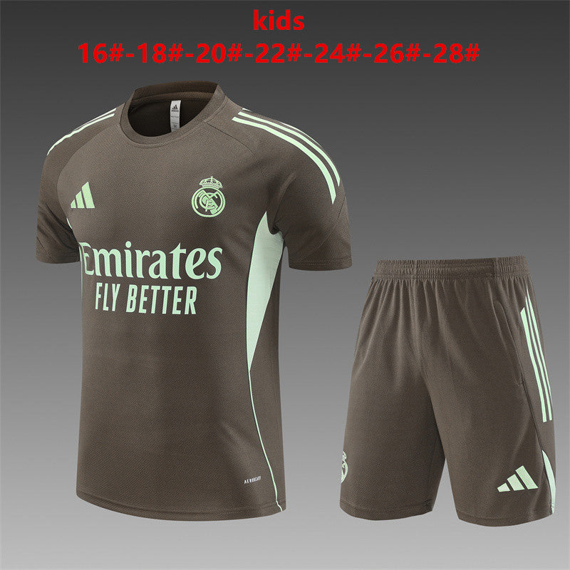 Kids Real Madrid Training Tracksuits 25/26 Football Kit Soccer Jersey