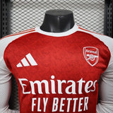 Player Version Arsenal Jersey 25/26 Home Long Sleeves Football Kit Soccer Jersey - PalmSportss