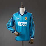 Real Madrid Third Jersey 1999-00 Retro Long Sleeves Football Kit Soccer Shirt