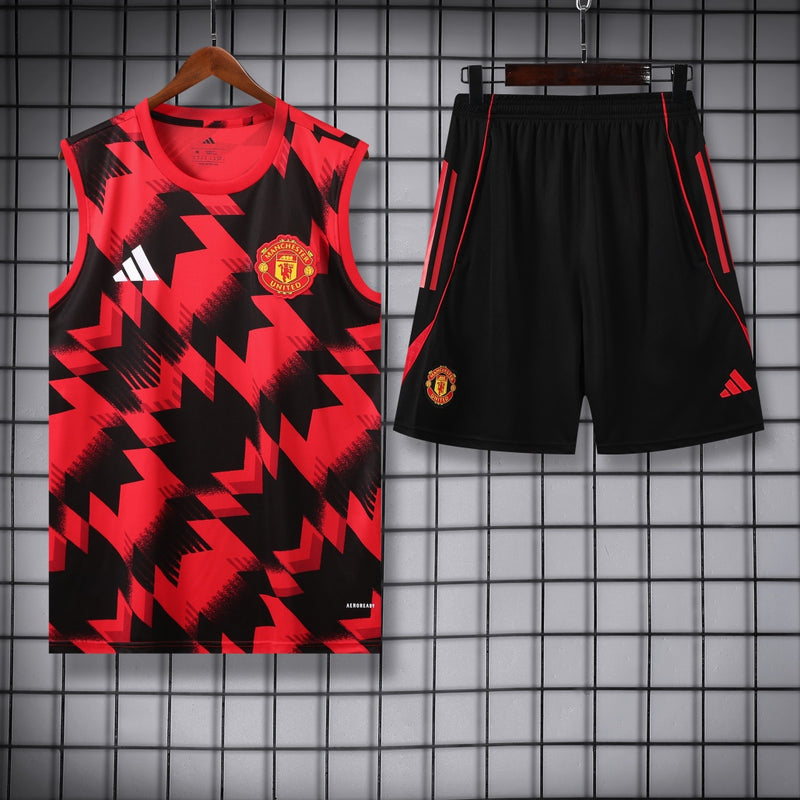 Manchester United Vest Set Training Tracksuits 25/26 Football Kit Soccer Jersey