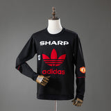 Manchester United Black Jersey 1990-1992 Long Sleeves Football Kit Soccer Shirt PalmSportss