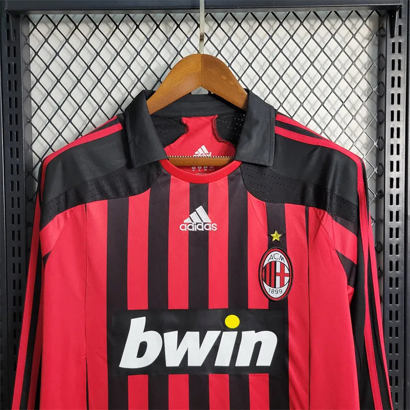 AC Milan Jersey Home kit 07/08 Long Sleeves  retro Football kit