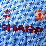 Man United Jersey 1990-92 Away Retro Kit Long Sleeve
