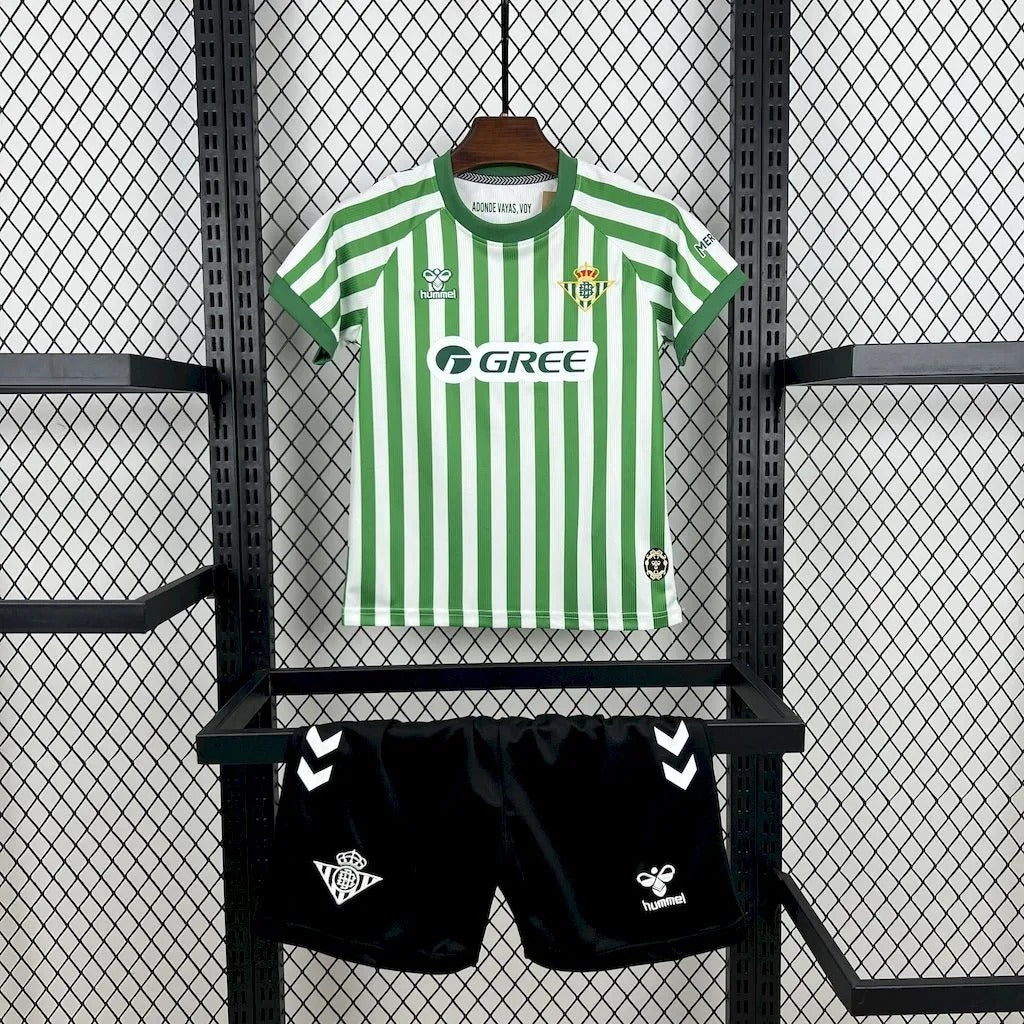 Kids Real Betis Jersey 25/26 League Final Special Football Kit Soccer Jersey