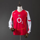 Arsenal Jersey 2004-05 Home Retro Football Kit Long Sleeves