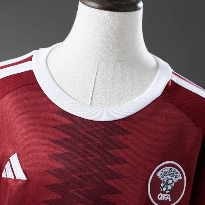 Kids Qatar Home Jersey 2026 World Cup Football Kit Soccer Shirt PalmSportss