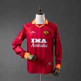 Rome Jersey 1999-00 Home Retro Football Kit Long Sleeves