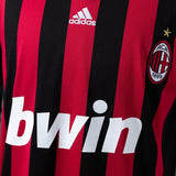 AC Milan Jersey 2013 2014 Retro Home Football Kit Long Sleeves
