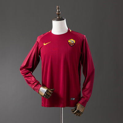 Rome Jersey 2017-18 Home Retro Football Kit Long Sleeves