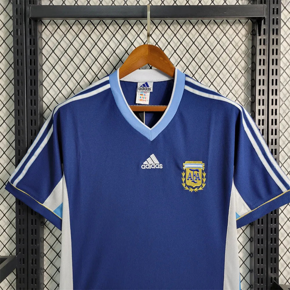 Argentina Retro Jersey 1998 Away Football Jersey Soccer Shirt