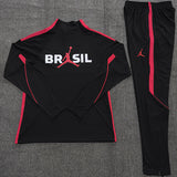 Kids Brazil Training Tracksuits 2026 Football Kit Soccer Jersey