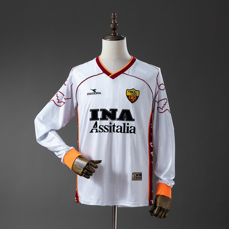 Rome Away Jersey 1998-99 Retro Football Kit Long Sleeves