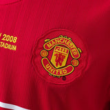 Man United Jersey 2007/08 Home Retro Football Kit Long Sleeve