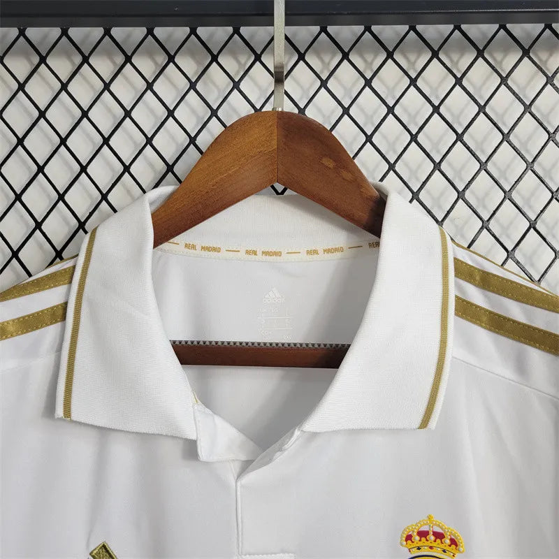 Real Madrid Jersey Home Kit 2011 2012 Retro Long Sleeves
