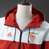 Sevilla Windbreaker 2025/26 Red White Football Kit - PalmSportss