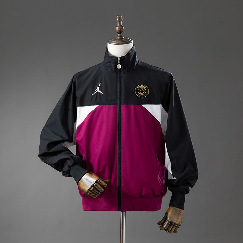 PSG Windbreaker 2025/26 Black & Psychedelic Purple Football Soccer Jacket