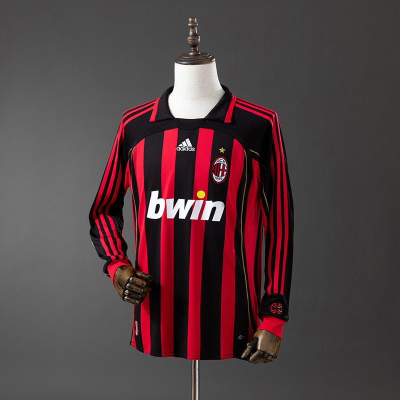 AC Milan Jersey 2006-07 Home Retro Football Kit Long Sleeves