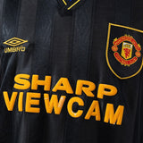 Man United Jersey 1993-95 Away Retro Football Kit Long Sleeves