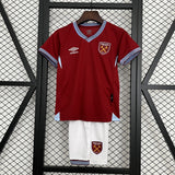 Kids West Ham United Jersey 25/26 Home Football Kit Soccer Jersey