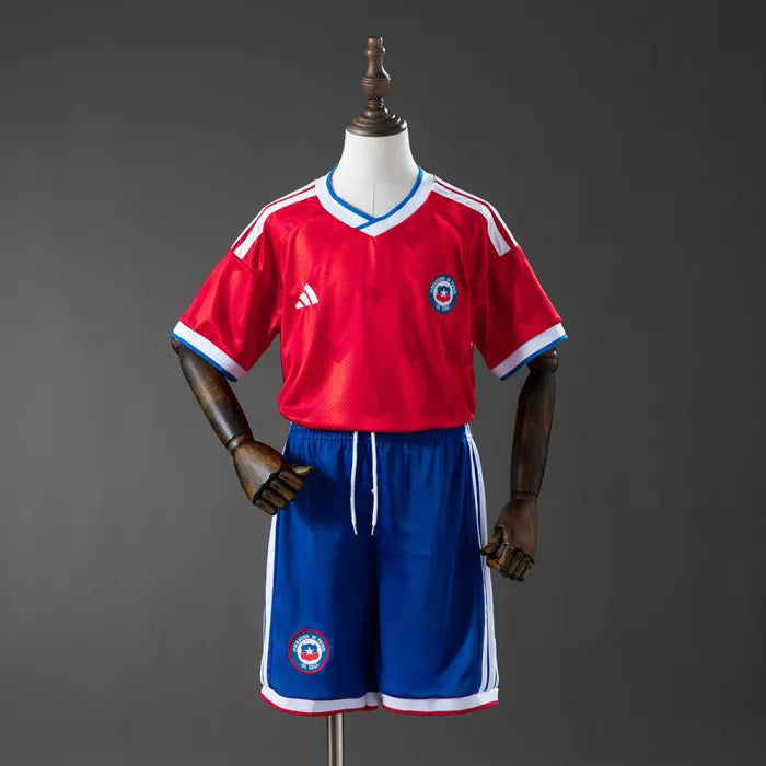 Kids Chile Home Jersey 2026 World Cup Football Kit Soccer Jersey