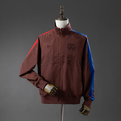 Barcelona x Travis Scott Windbreaker 2025/26 Brown Football Soccer Jacket