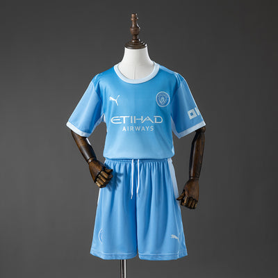 Kids Manchester City Home Jersey 2026-2027 Football Kit Soccer Shirt