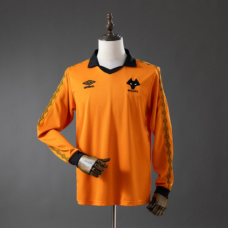 Wolves Home Jersey 1980-81 Retro Football Kit Long Sleeves