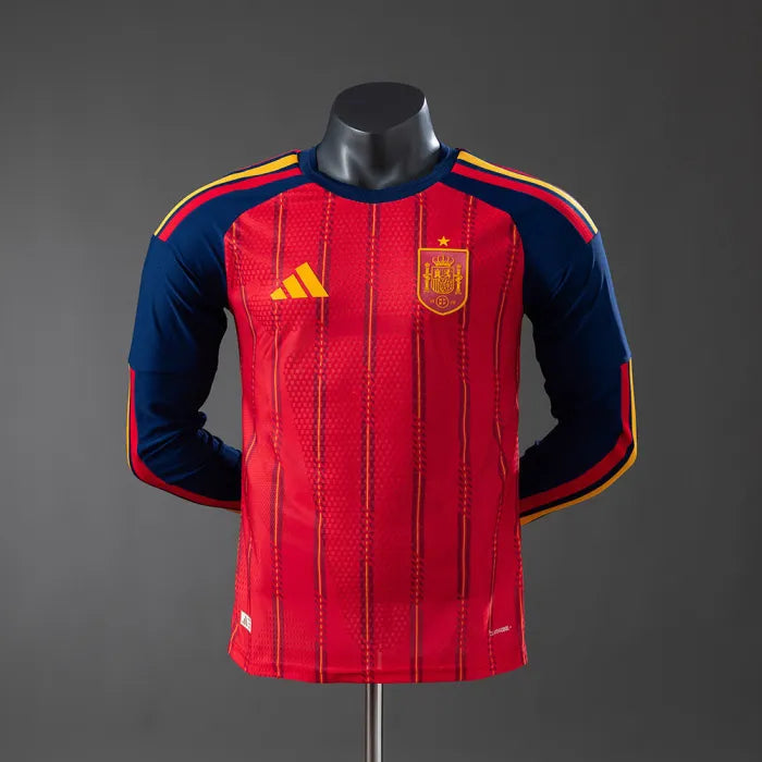 Player Version Spain Home Jersey 2026 World Cup Football Kit Long Sleeves
