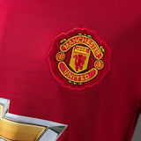 Man United Home Jersey 2018/19 Retro Long Sleeves Football Kit Soccer Shirt