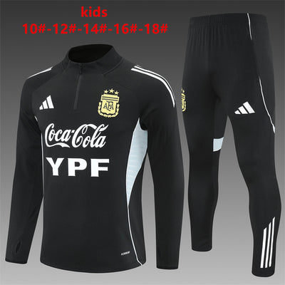 Kids Argentina Training Tracksuits 25/26 Football Kit Soccer Jersey