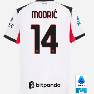 Luka Modrić 14 AC Milan Jersey 25/26 Away Football Kit Soccer Jersey