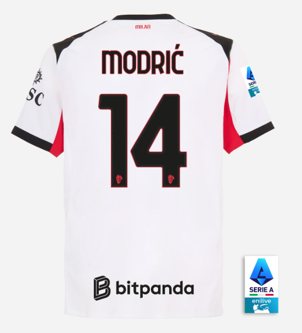 Luka Modrić 14 AC Milan Jersey 25/26 Away Football Kit Soccer Jersey