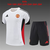 Kids Man United Training Tracksuits 25/26 Football Kit Soccer Jersey