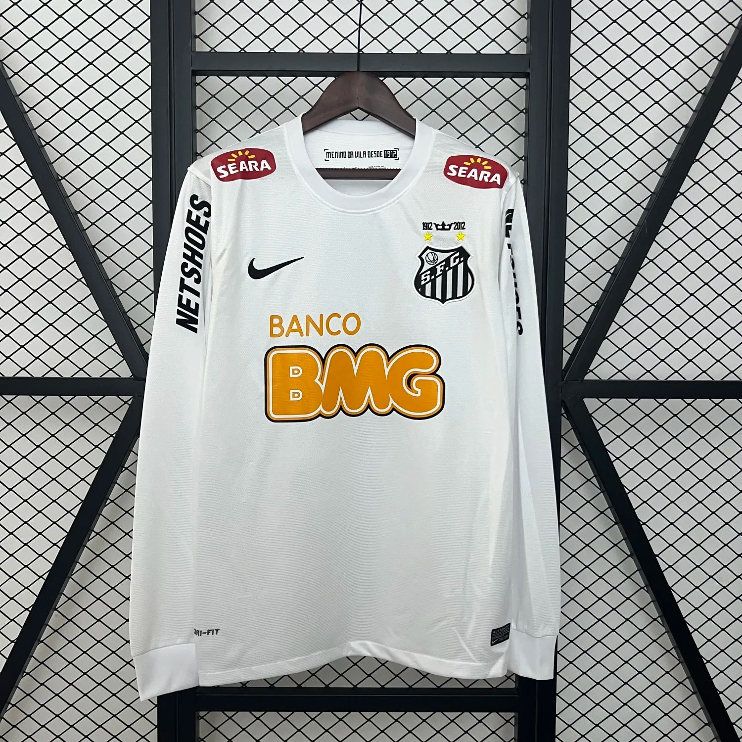 Retro Santos Jersey 12/13 Home Long Sleeves Football Kit Soccer Shirt
