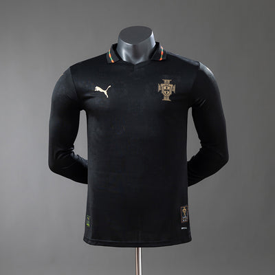 Player Version Portugal Black Jersey 2025/26 Home Football Kit Long Sleeves