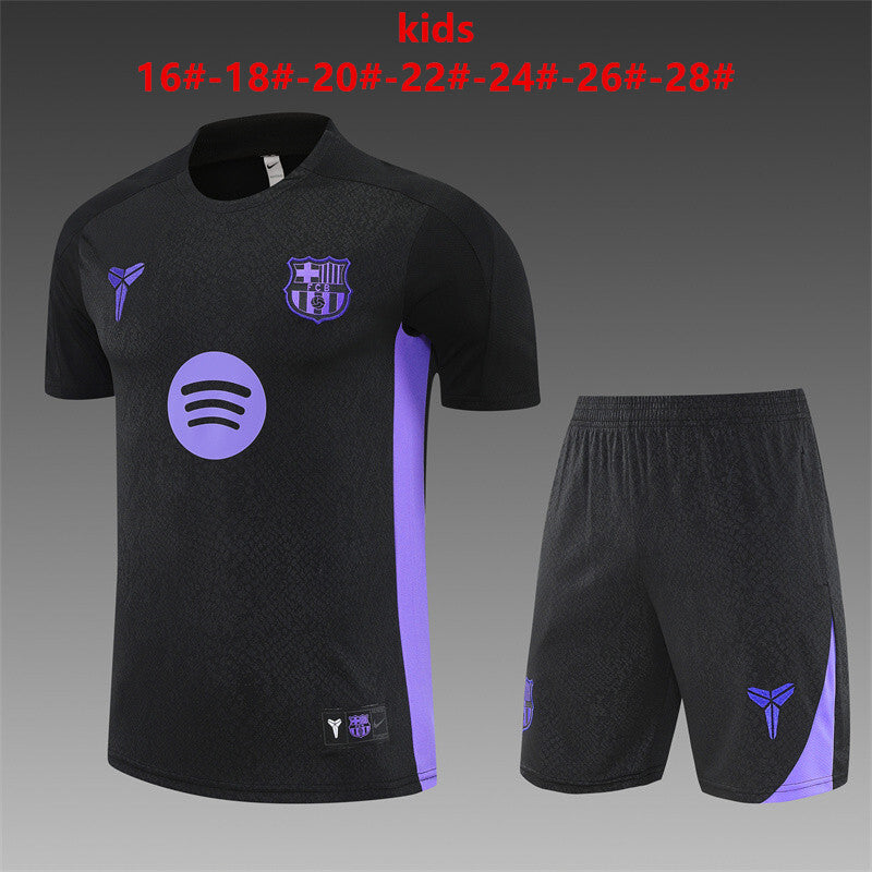 Kids Barcelona Training Tracksuits 25/26 Football Kit Soccer Jersey