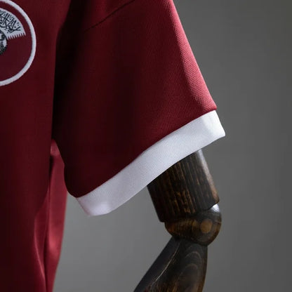 Kids Qatar Home Jersey 2026 World Cup Football Kit Soccer Shirt PalmSportss