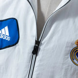 Real Madrid Windbreaker 2025/26 White Football Kit - PalmSportss