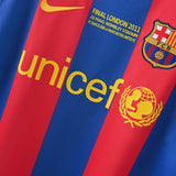 Retro Barcelona Jersey 2010-11 Home Long Sleeves Football kits Soccer shirt - PalmSportss
