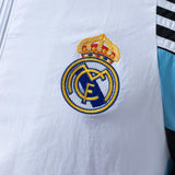 Real Madrid Windbreaker 2025/26 White Football Kit - PalmSportss