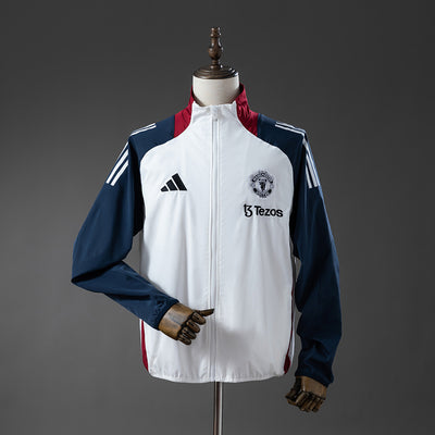Manchester United Windbreaker 2025-26 White Football Soccer Jacket
