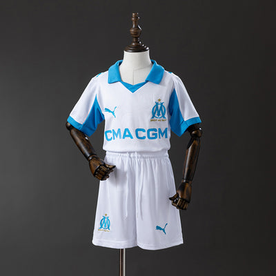 Kids Marseille Jersey 25/26 Home Football Kit
