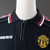 Man United Jersey 1998-99 Home Black Retro Football Kit