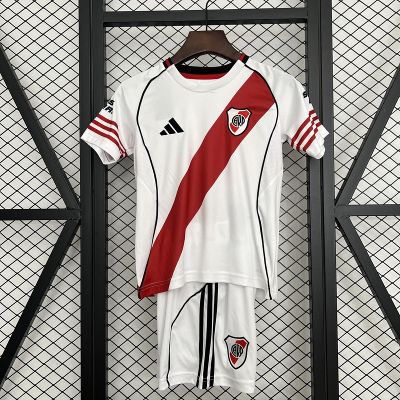 Kids River Plate Jersey 25/26 Home Football Kit Soccer Jersey