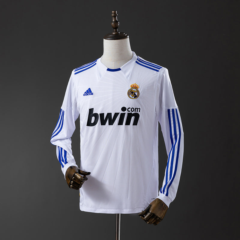 Real Madrid Jersey 2010-11 Home Retro Kit Long Sleeves