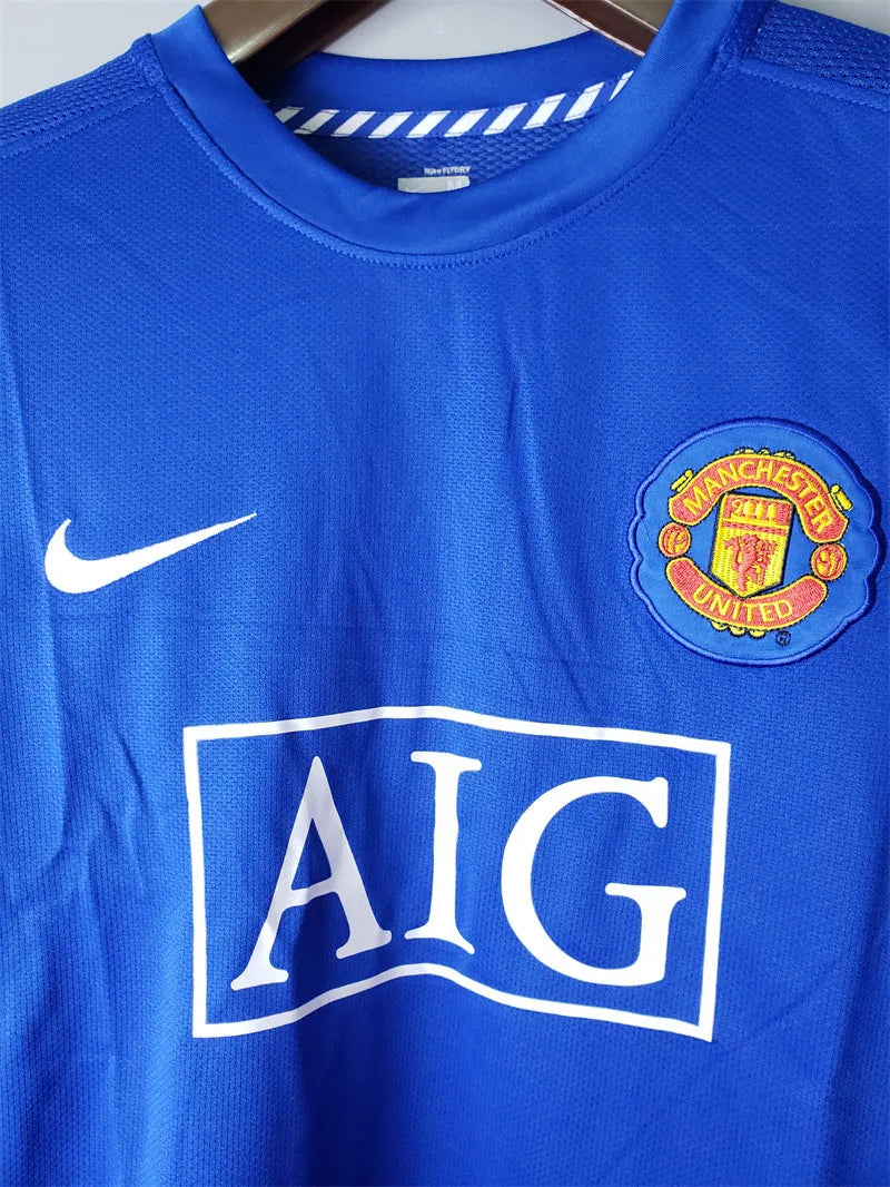 Retro Manchester United Jersey 2008-09 Third Long Sleeves Football Kit Soccer Shirt